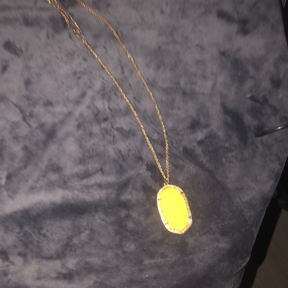 Mustard medallion necklace